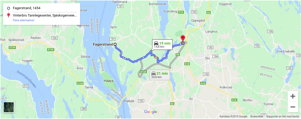 Vinterbro Senter veien-hit